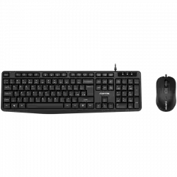 CANYON USB standard KB, water resistant BG layout bundle with optical 3D wired mice 1000DPI black