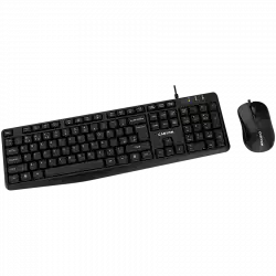 CANYON USB standard KB, water resistant BG layout bundle with optical 3D wired mice 1000DPI black