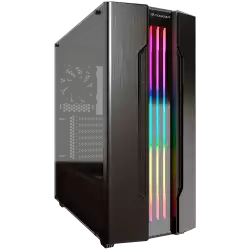 Chassis COUGAR Gemini S-Iron Gray, Mid-Tower, Mini ITX / Micro ATX / ATX / CEB / E-ATX, USB3.0 x 2, USB2.0 x 1, Mic x 1 / Audio x 1, RGB Control Button, 2.5