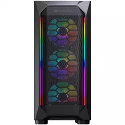 Chassis COUGAR MX410 Mesh-G RGB, Mid Tower, MiniITX/MicroATX/ATX, 210 x 455 x 380 (mm), USB 3.0 x 2, USB 2.0 x 2, Mic x 1 / Audio x 1, RGB Control Button, Mesh with RGB strips Front Panel, Transparent Left Panel: 4mm Tempered Glass, Onboard Lighting