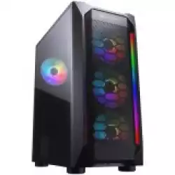 Chassis COUGAR MX410 Mesh-G RGB, Mid Tower, MiniITX/MicroATX/ATX, 210 x 455 x 380 (mm), USB 3.0 x 2, USB 2.0 x 2, Mic x 1 / Audio x 1, RGB Control Button, Mesh with RGB strips Front Panel, Transparent Left Panel: 4mm Tempered Glass, Onboard Lighting