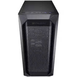 Chassis COUGAR MX410 Mesh, Mid Tower, Mini ITX / Micro ATX / ATX, 210 x 455 x 380 (mm), USB3.0 x 2, USB2.0 x 2, Mic x 1 / Audio x 1, Reset Button, Mesh Front Panel, Pre-installed Fans: Rear 120mm x 1 (Black fan x 1 pre-installed), Metal Left Panel