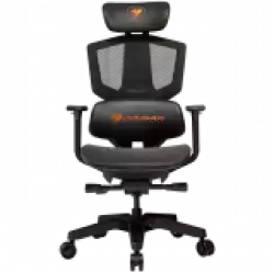 COUGAR ARGO ONE, Gaming Chair, Breathable Elastomeric Mesh, PAFRP Frame, Flexible Reclining Backrest, Adjustable Headrest, Lumbar Pillow, Sliding Seat, 3D Adjustable Armset