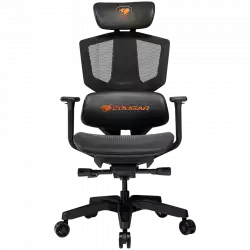 COUGAR ARGO ONE, Gaming Chair, Breathable Elastomeric Mesh, PAFRP Frame, Flexible Reclining Backrest, Adjustable Headrest, Lumbar Pillow, Sliding Seat, 3D Adjustable Armset