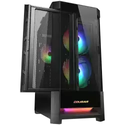 COUGAR DUOFACE RGB PC Case, Mid Tower, Black