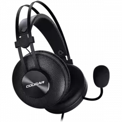 COUGAR Immersa Essential, 40mm Driver: High-quality Stereo Sound, 9.7mm Noise Cancellation Cardioid Microphone, 260g ultra Lightweight Suspended Leatherlike Headband Design, Volume Control & Microphone Switch Control