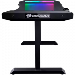 COUGAR Mars 120 Gaming Desk, USB 3.0 x 1/ USB 2.0 x 1/ 3.5mm Audio jack x 2/RGB button, 1250x810x740(mm), Ergonomic & Scratch Resistant Gaming Space, Carbon Fiber Texture, Multifunctional Design, Dual-sided ARGB, Welded Steel Frame, Maximum Stability