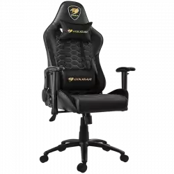 COUGAR OUTRIDER - Royal, Gaming Chair, Premium PVC Leather, Head and Lumbar Pillow, High Density Shaping Foam, Continuous 180º Reclining, Adjustable Tilting Resistancer, 2 Direction Adjustable armrest, Full Steel Frame, Class 4 Gas Lift Cylinder