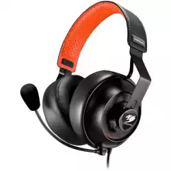 COUGAR Phontum S, Gaming Stereo Headset with Dual Chamber System, 53mm drivers with graphene diaphragms, Premium 9.7mm cardioid microphone, Headband with Integrated Metal-frame, Detachable mic.