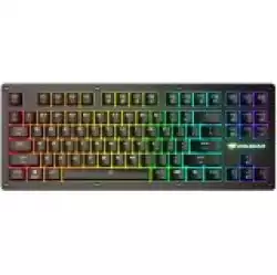 COUGAR PURI TKL RGB Red Switches Mechanical Gaming Keyboard,N-key rollover(USB mode support),Key Backlight White LED,1000Hz/1ms Polling rate,Steel/Plastic,Magnetic Protective Cover,1.8m Braided Cable Length,Detachable Cable,CM system