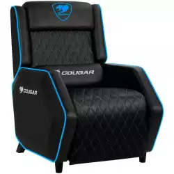 COUGAR Ranger - Blue PS, Gaming Sofa, Headrest & Lumbar Design, Breathable Premium PVC Leather, Diamond Check Pattern Design, Recliner system 95°~160°, Weight Capacity 160 kg, Product Weight 32.5kg