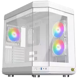 Xigmatek CUBI Arctic EN41983 White, E-ATX/ATX/M-ATX/MINI ITX, USB-C X 1,HD AUDIO, 3PCS TG, 6PCS Z20A Arctic & Galaxy II Fan Control Kit