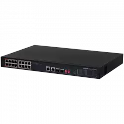 Dahua 18-Port Unmanaged Desktop PoE Switch, Layer 2, 16x 10/100 PoE port, 2x 10/100/1000 uplink, 2x SFP 1000 Mbps,