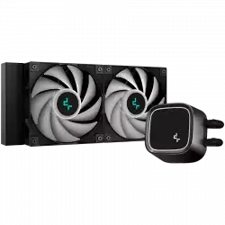 DeepCool LE520, 240mm CPU Liquid Cooler, 2x120mm ARGB PWM Fans, Anti-Leak Technology, ARGB Pump Top, Black, LGA 1700/1200/115x, AMD AM5/AM4, 3Y, R-LE520-BKAMMN-G-1