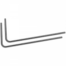EK-Loop Metal Tube 16mm 0.8m Pre-Bent 90° - Black Nickel (2pcs)