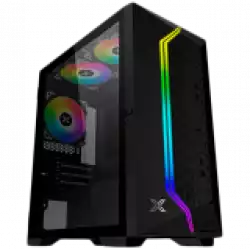 Xigmatek Gemini II EN48649, Black, MATX/ Mini-ITX, U3x1+U2x2, Meshed Grill ARGB LED Frontpanel & Left TG, 3PCS X24F Fixed RGB Fan