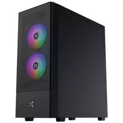 Hero II Air 3F Black EN41655, ATX/M-ATX/MINI ITX, USB3.0 X1, USB2.0 X2, HD AUDIO, Front Meshed Grill & Left TG, 3PCS Z20F Fixed LED Fan