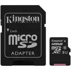 Kingston 128GB micSDXC Canvas Select Plus 100R A1 C10 Card + ADP, EAN: 740617298703