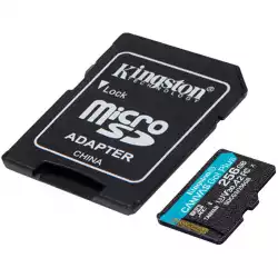 Kingston 256GB microSDXC Canvas Go Plus 170R A2 U3 V30 Card + ADP, EAN: 740617301250