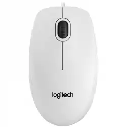 LOGITECH B100 Corded Mouse - WHITE - USB - B2B