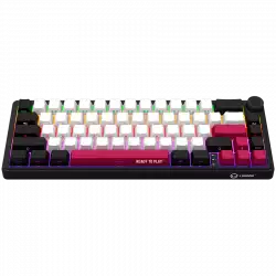 LORGAR KBP70MW, Wireless 65% Mechanical Gaming Keyboard Pro, Black/red, EN layout