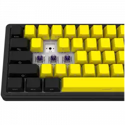 LORGAR KBP70MW, Wireless 65% Mechanical Gaming Keyboard Pro, Black/yellow, EN layout