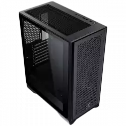 Xigmatek LUX S EN48281, Black, ATX/M-ATX/Mini ITX, U3x1+U2x2, Metal Vents FP & Left TG, 4PCS X24A Fan & Galaxy II Fan Control Kit)