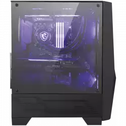 MSI MAG FORGE 100M, Mid-Tower, ATX/Micro-ATX/Mini-ITX, 2x USB 3.2 Gen 1 Type-A, 1x Audio/1x Mic, RGB Hub, RGB Button, 3x 120mm Fans (2x RGB), Mesh Front Panel, Tempered Glass
