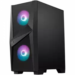 MSI MAG FORGE 100R, Mid-Tower, ATX/Micro-ATX/Mini-ITX, 2x USB 3.2 Gen 1 Type-A, 1x Audio/1x Mic, ARGB Hub, RGB Button, 3x 120mm Fans (2x ARGB), Mesh Front Panel, Tempered Glass +4 RGB strips