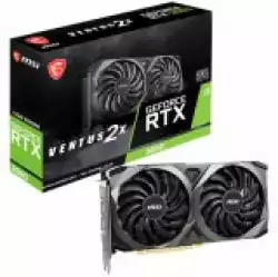 MSI Video Card Nvidia GeForce RTX 3060 VENTUS 2X 12G OC, 12GB GDDR6, 192-bit, 360 GB/s, 15 Gbps Effective Memory Clock, 1807 MHz Boost, 3584 CUDA Cores, PCIe 4.0, 3x DisplayPort 1.4a, HDMI 2.1, RAY TRACING, Dual Fan, 550W Recommended PSU, Metal Backplate, 3Y