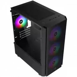 NYX Air, EN41211, M-ATX, U3x1 & U2x2, Meshed Grill Frontpanel & Left TG, Front 4PCS Z20F Fan