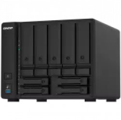 QNAP  9-Bay NAS, AL324 64-bit quad-core 1.7GHz, 4GB DDR4 SODIMM RAM  2 x 10GbE SFP+ LAN, 2 x 2.5GbE (2.5G/1G) LAN, 3 x USB 3.2 Gen1, hardware encryption