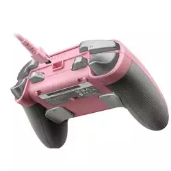 Raiju Tournament Ed. Quartz, Works with PS4 and PC, Bluetooth/Wired connection, 4 multi-function buttons, Mecha-Tactile triangle, circle, X, square action button, Up to 19 hrs battery life–On a single charge