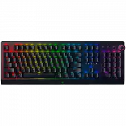 Razer BlackWidow V3 Pro, Green Mechanical Switch, US Layout, 2.4 Ghz Wireless and Bluetooth connection, Razer Chroma RGB, Hybrid onboard storage – up to 5 profiles, Dedicated Media Controls, Doubleshot ABS keycaps