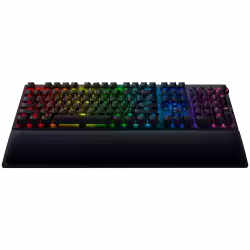 Razer BlackWidow V3 Pro, Green Mechanical Switch, US Layout, 2.4 Ghz Wireless and Bluetooth connection, Razer Chroma RGB, Hybrid onboard storage – up to 5 profiles, Dedicated Media Controls, Doubleshot ABS keycaps