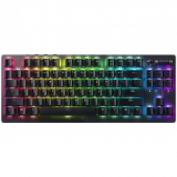 Razer DeathStalker V2 Gaming Keyboard, Red Switch, US Layout, Low-Profile Optical Switches (Linear), Ultra-Slim Casing with Durable Aluminum Top Plate, Laser-Etched Keycaps with Razer HyperGuard Coating, Wired - Detachable braided fiber Type-C cable