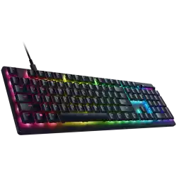 Razer DeathStalker V2 Gaming Keyboard, Red Switch, US Layout, Low-Profile Optical Switches (Linear), Ultra-Slim Casing with Durable Aluminum Top Plate, Laser-Etched Keycaps with Razer HyperGuard Coating, Wired - Detachable braided fiber Type-C cable