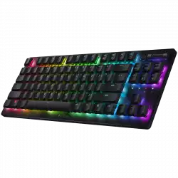 Razer DeathStalker V2 Pro Tenkeyless - Linear Optical Switch - US - Black, Gaming Keyboard, Razer™ Low-Profile Optical Switches (Linear),  RGB Chroma, Top-Class Connectivity, Ultra-Long 50-hour Battery Life, Fully programmable keys with on-the-fly macro recording, 70 million keystroke lifespan, 5052 Aluminium Alloy Top Case