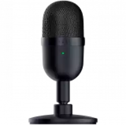 Razer Seiren Mini - Black, Ultra-compact Streaming Microphone, Professional Recording Quality, Ultra-precise supercardioid pickup pattern, Ultra-compact build, Heavy-duty tilting stand, Built-in shockmount, USB plug-and-play