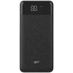 Silicon Power GS28 20.000mAh Powerbank > 500 charging cycles 2x USB A out, 1x Micro-USB in + 1x USB C in/out, Fast Charge, Battery % Display, Black, EAN: 4713436133315