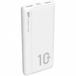 Silicon Power QP15 10.000mAh PowerBank > 500 charging cycles 2x USB A Out, 1x Micro USB in + 1x USB C In/out, Li-Polymer, 10000mAh, Fast Charge, White