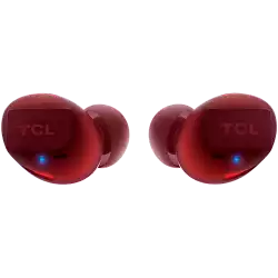 TCL In-Ear True Wireless Bluetooth Headset, Frequency of response 9-22K, Sensitivity 100 dB, Driver Size 5.8mm, Impedence 13 Ohm, Max power input 20mW, Playtime 6.5h/26h, IPX4, Bluetooth 5.0, A2DP, AVRCP, HFP, HS, USB-C, Color Sunset Orange