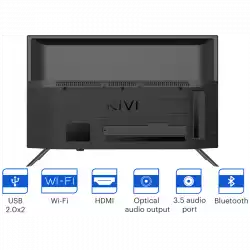 Телевизор KIVI 32', HD, Google Android TV, Black, 1366x768, 60 Hz, Sound by JVC, 2x8W, 33 kWh/1000h , BT5, HDMI ports 3, 24 months