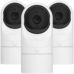 UBIQUITI G3 Flex 3-pack; FHD (2MP) video resolution; Versatile table or ceiling mounting; 6 m (20 ft) IR night vision; Connect and power using PoE; Record audio with an integrated microphone; Weather-resistant (outdoor covered).