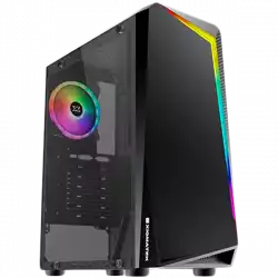 Xigmatek Vortex EN46171, ATX/M-ATX/Mini ITX, USB3.0x1+USB2.0x2, Rainbow LED Front Panel, Left Tempered Glass, Rear SYNC XCR120 Fan