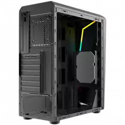 Xigmatek Vortex EN46171, ATX/M-ATX/Mini ITX, USB3.0x1+USB2.0x2, Rainbow LED Front Panel, Left Tempered Glass, Rear SYNC XCR120 Fan