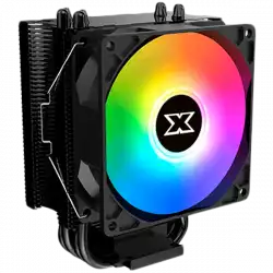 Windpower 964 RGB EN46478, Black Anodized, 90mm RGB PWM Fan, Single Rainbow LED Mode, Reinforced Plastic Backplate