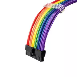 1stPlayer комплект удължителни кабели Custom Modding Cable Kit Rainbow - ATX24P, EPS, PCI-e - RB-001