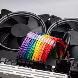 1stPlayer комплект удължителни кабели Custom Modding Cable Kit Rainbow - ATX24P, EPS, PCI-e - RB-001