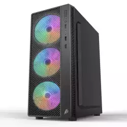 1stPlayer компютърна кутия със захранване Gaming Case ATX - A7 RGB - included 500W PSU, 4 Fans